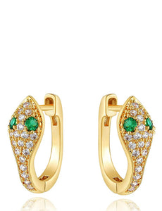 18k Gold Embellished Motif Earrings