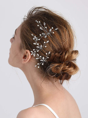 Rose Gold Pearl & Crystal Hair Piece
