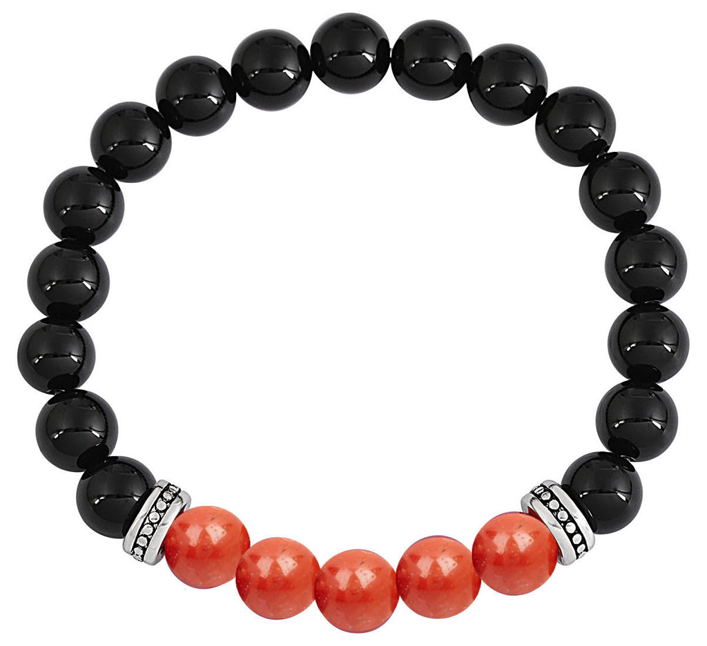 Red Jasper & Onyx Bracelet