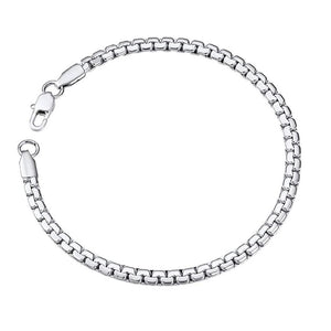 Silver Box Link Bracelet