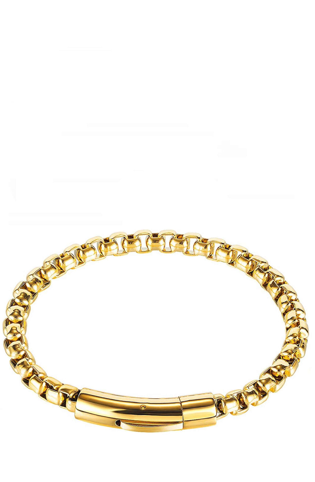 18k gold woven link magnetic Clasp Bracelet