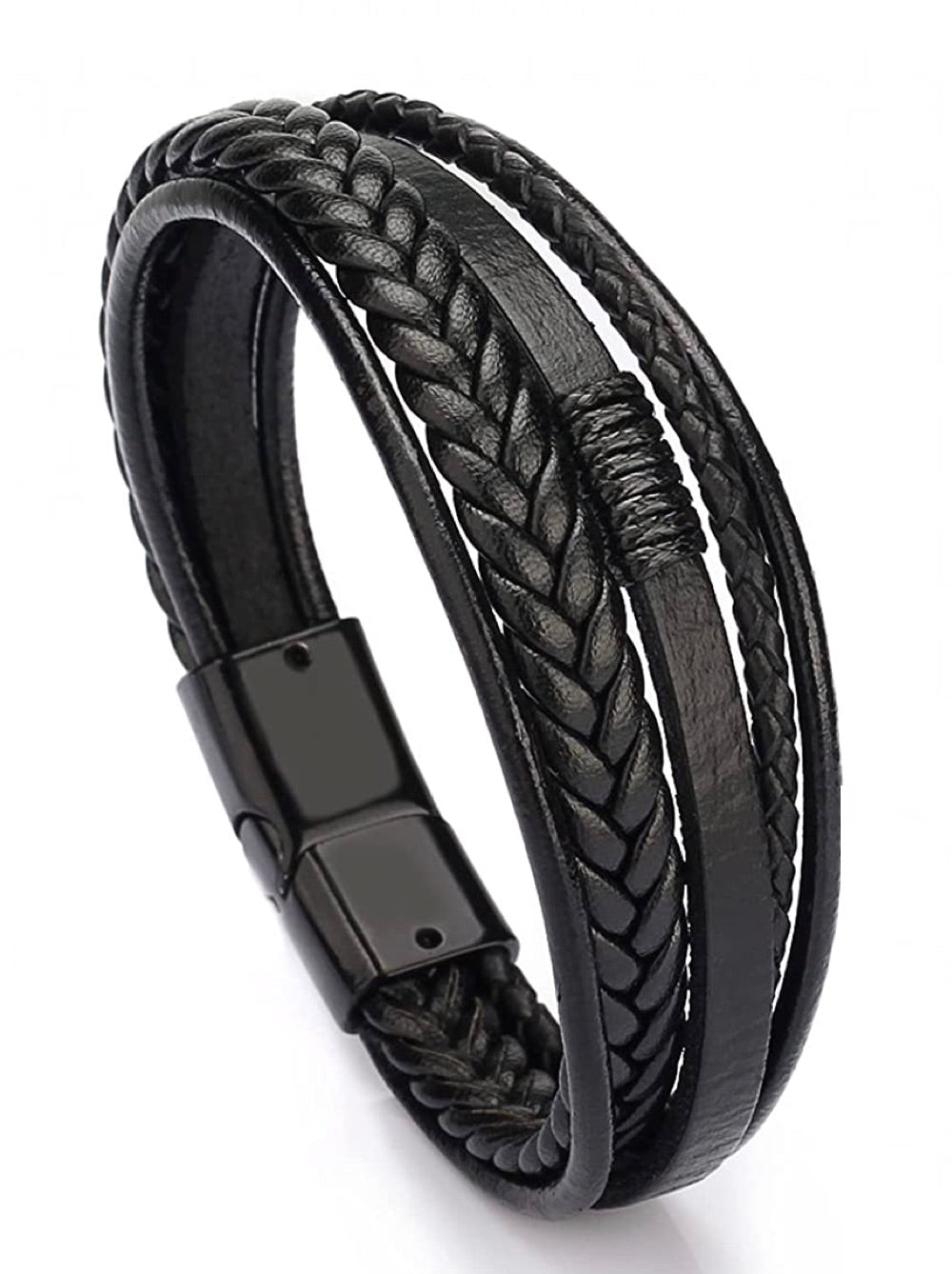 Black Plated Multi Row Bracelet - Liv Oliver