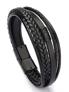 Black Plated Multi Row Bracelet