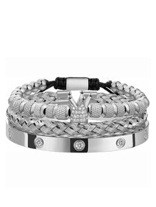 Black plated Cz Bracelet Set