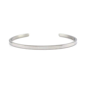 Silver Polished Cuff Bangle