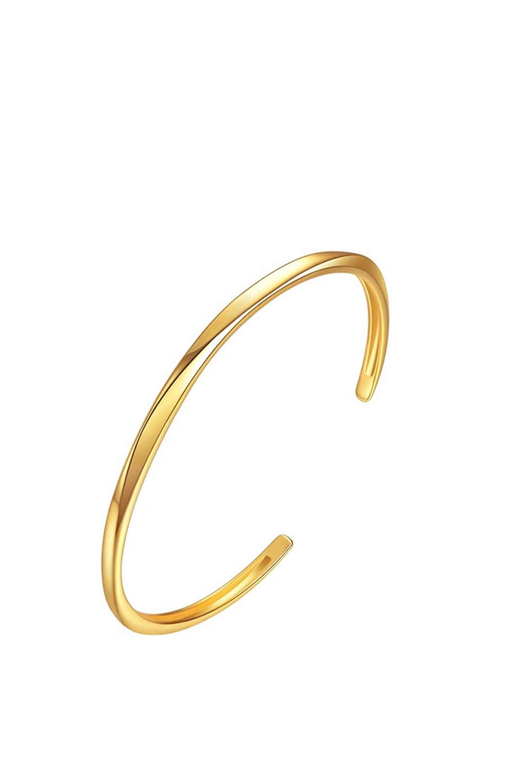 18K Gold Modern Cuff Bangle