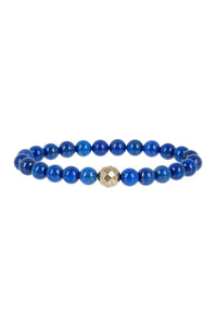 Lapis & Oxidized Silver Bracelet