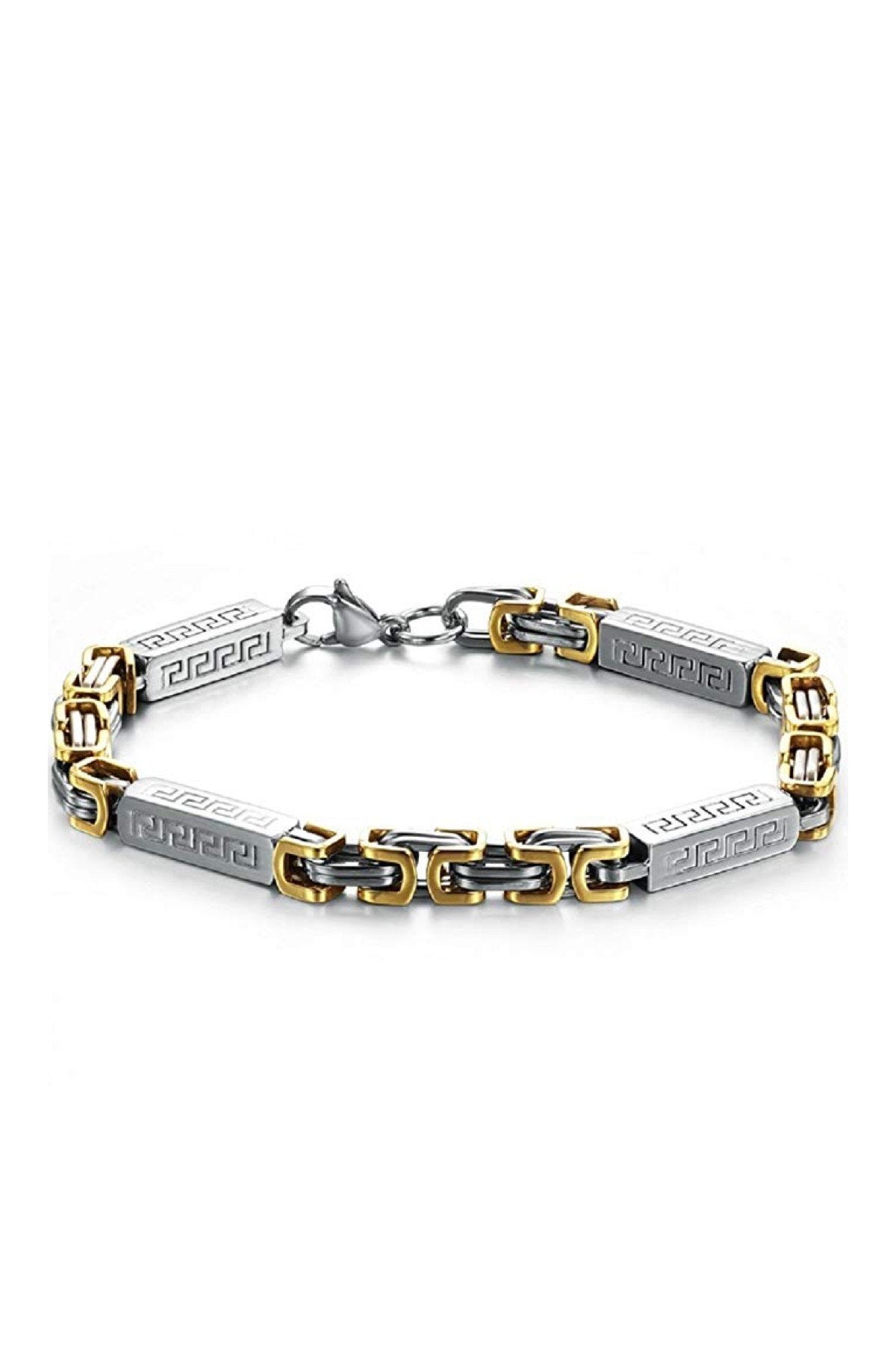 18K Gold & Silver Two Tone Bracelet