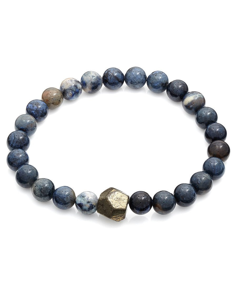 Geometric Blue Gemstone Bracelet