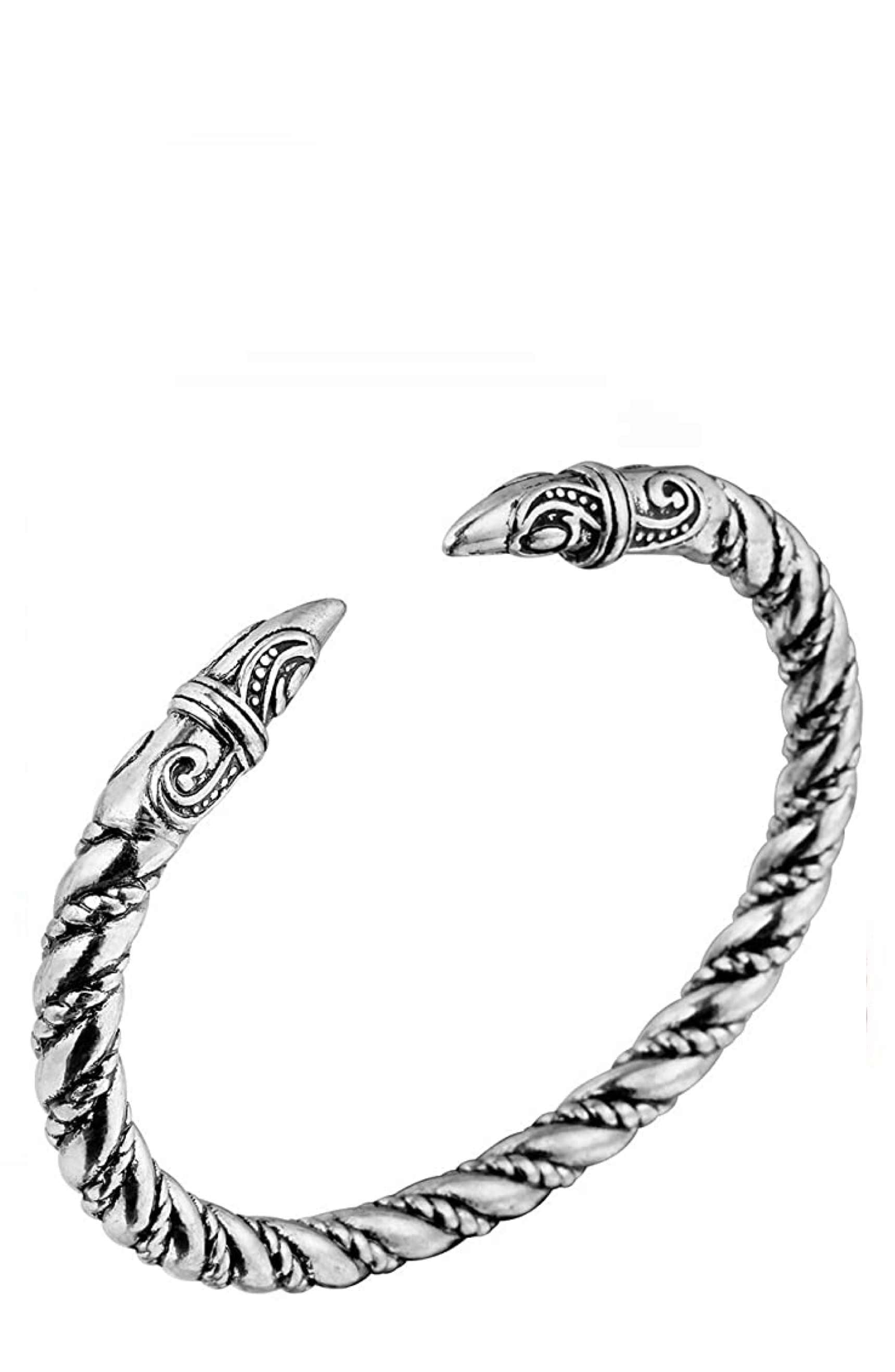 Silver Textured Cuff Bangle