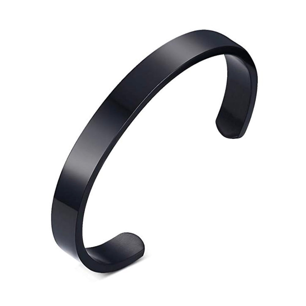 Black Plated Cuff Bangle