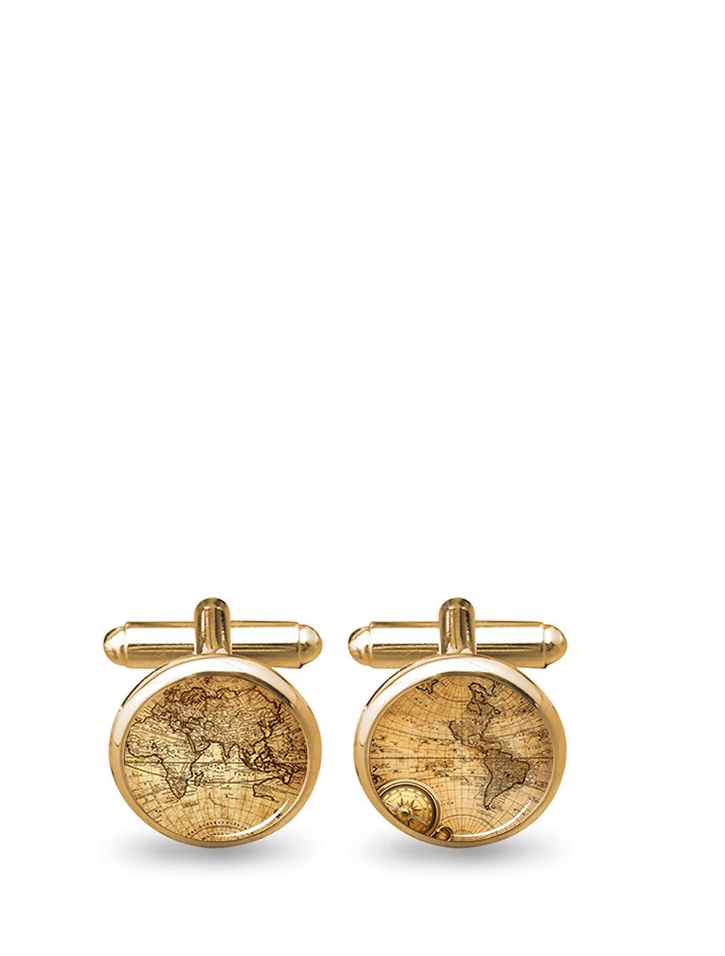 18k Gold World Cufflinks