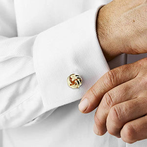 18K Gold Classic Knot Tie Cufflink Set