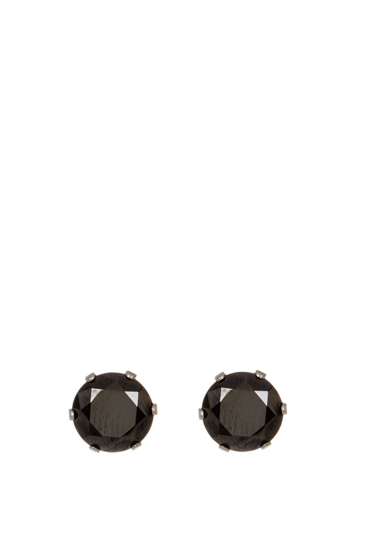 Black Cz Stud Earrings