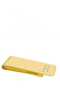 18K Gold Initial "B" Money Clip