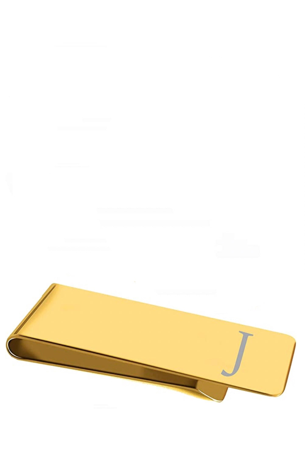 18K Gold Initial "J" Money Clip