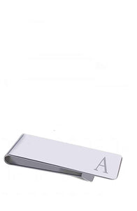 Silver Initial "A" Money Clip