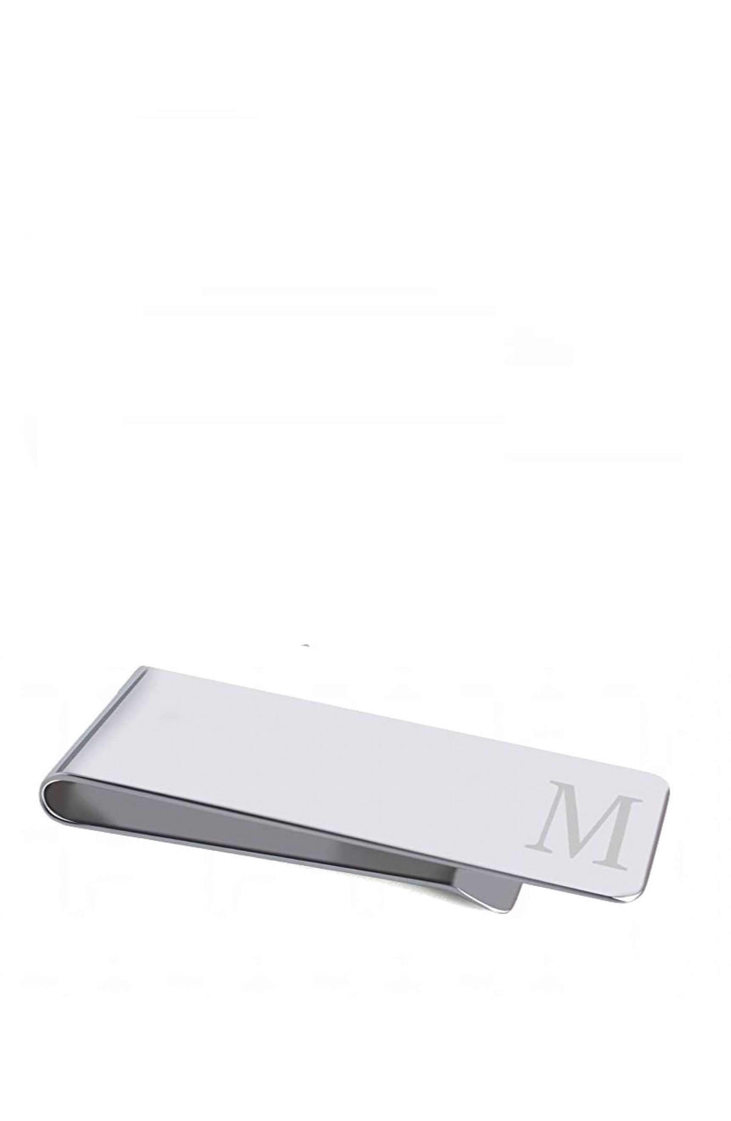 Silver Initial "M" Money Clip