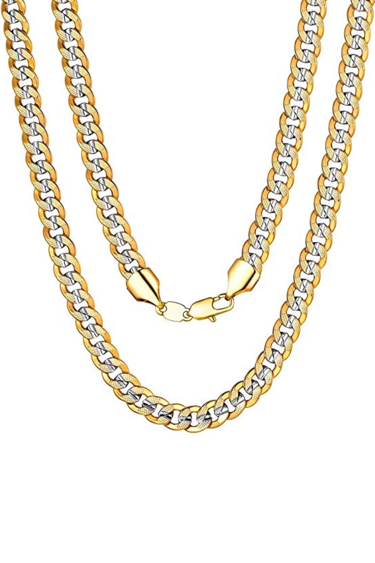 18k Gold & Silver Two Tone Necklace