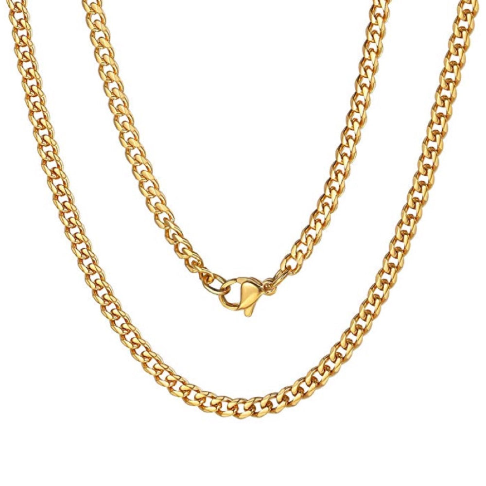 18K Gold Chain Link Necklace