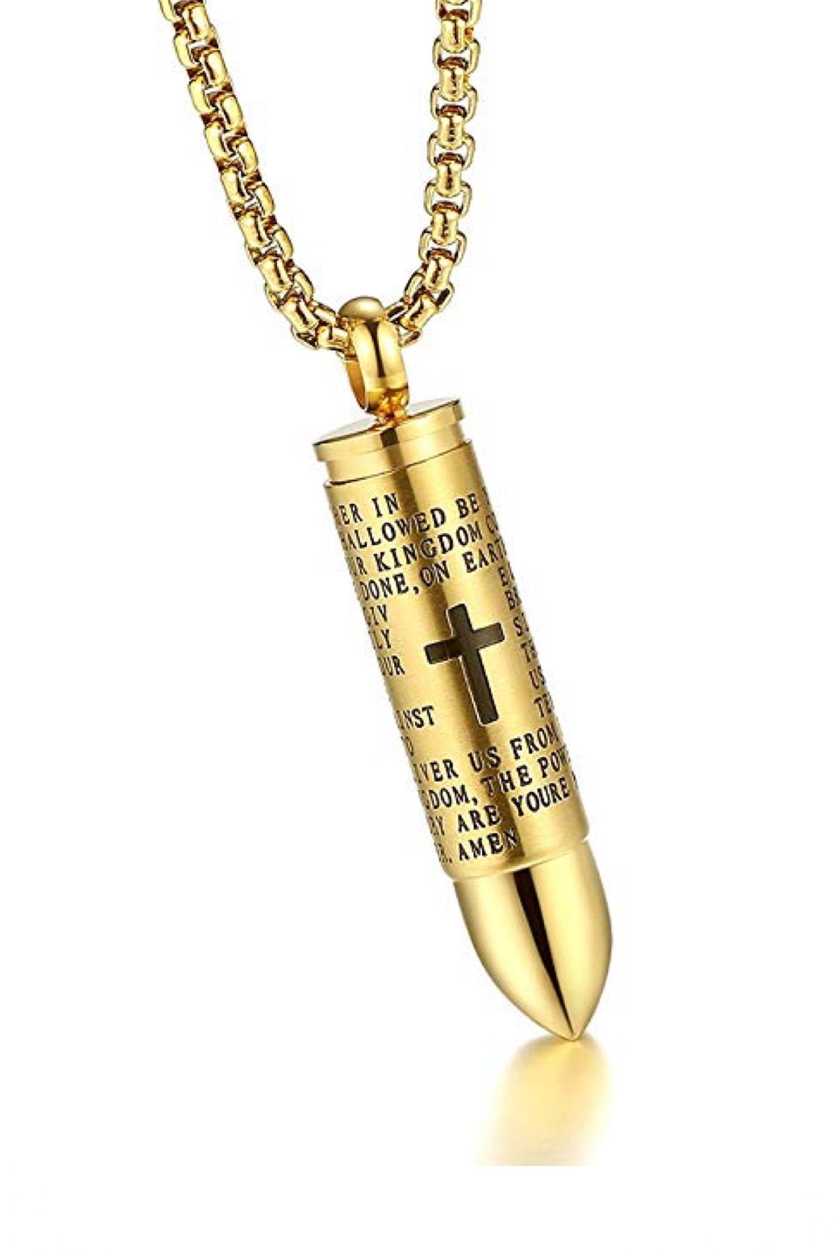 18k Gold Spiritual Bullet Necklace