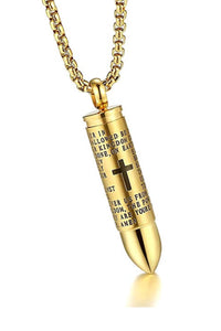 18k Gold Spiritual Bullet Necklace