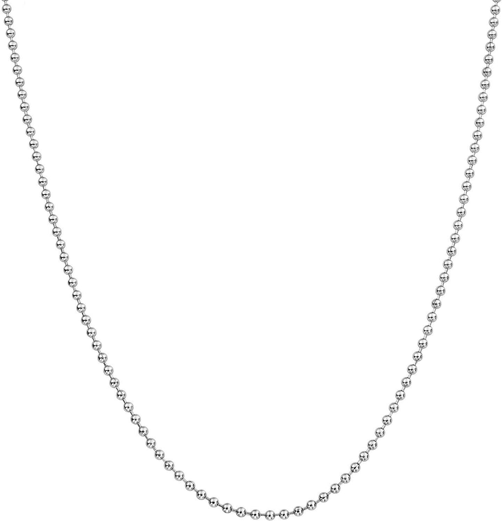 Silver Ball Bead Necklace - Liv Oliver