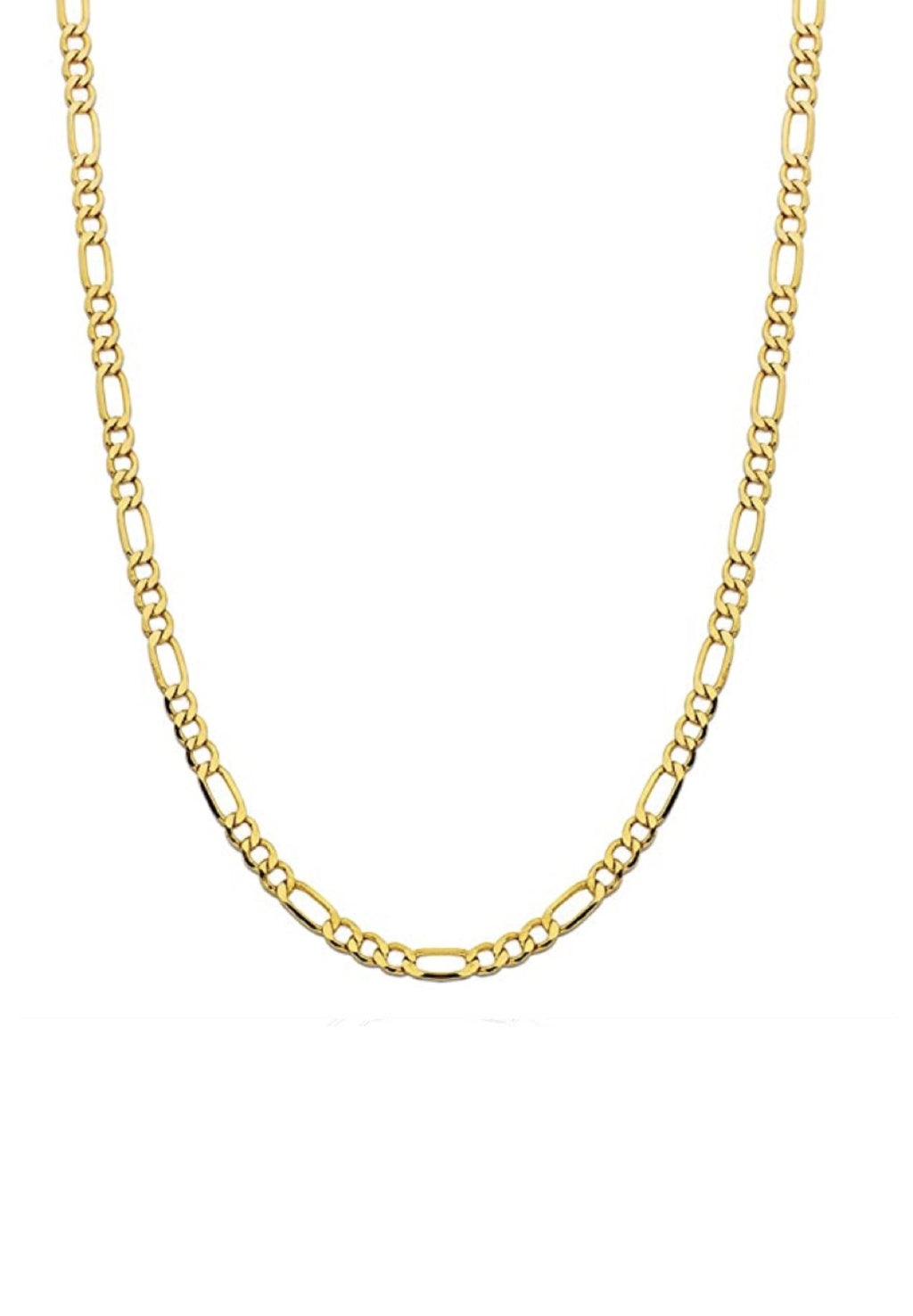 18K Gold Chain Figaro Link Necklace
