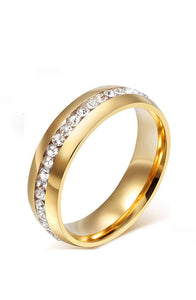 18k Gold Cz Eternity Band Ring