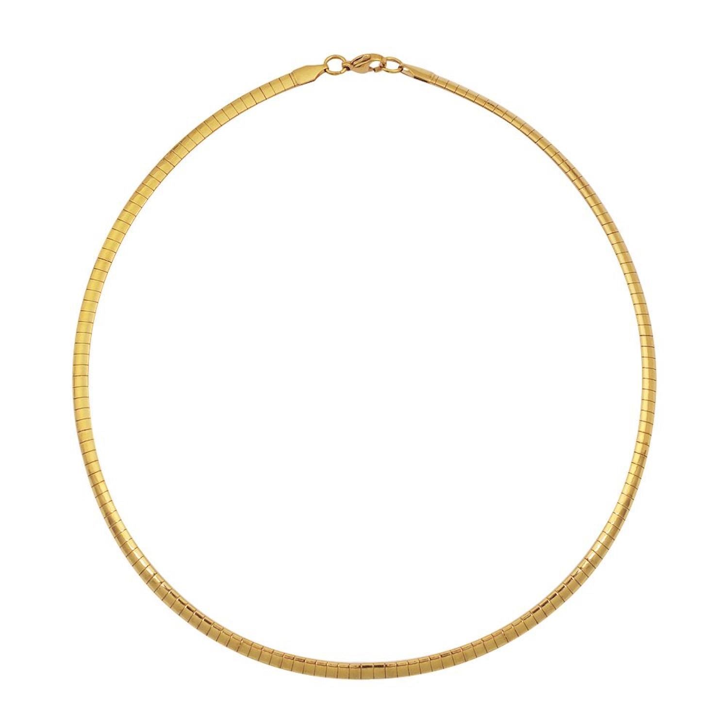 18K Gold Omega Necklace