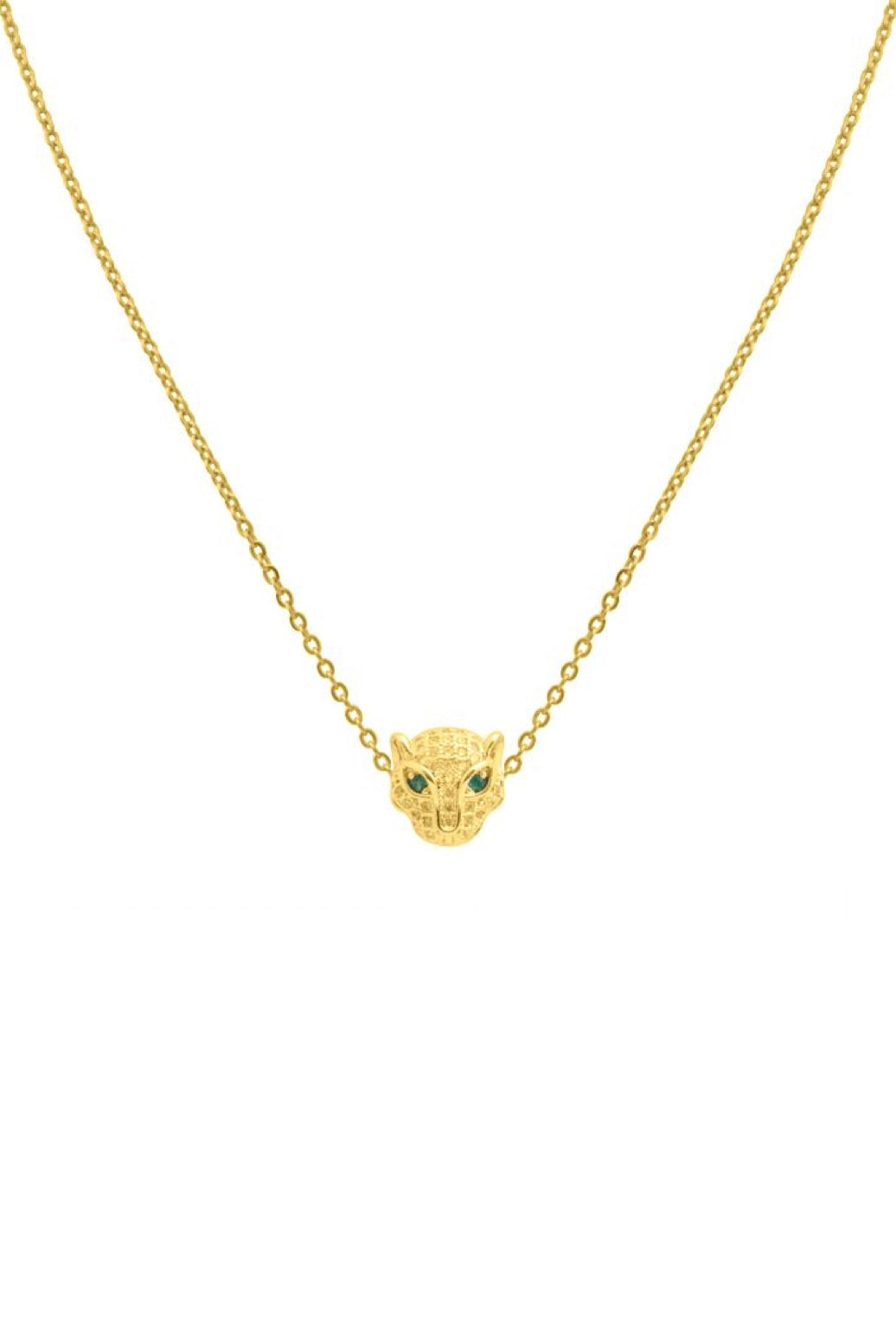 18K Gold Motif Embellished Pendant Necklace