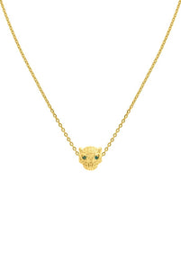 18K Gold Motif Embellished Pendant Necklace