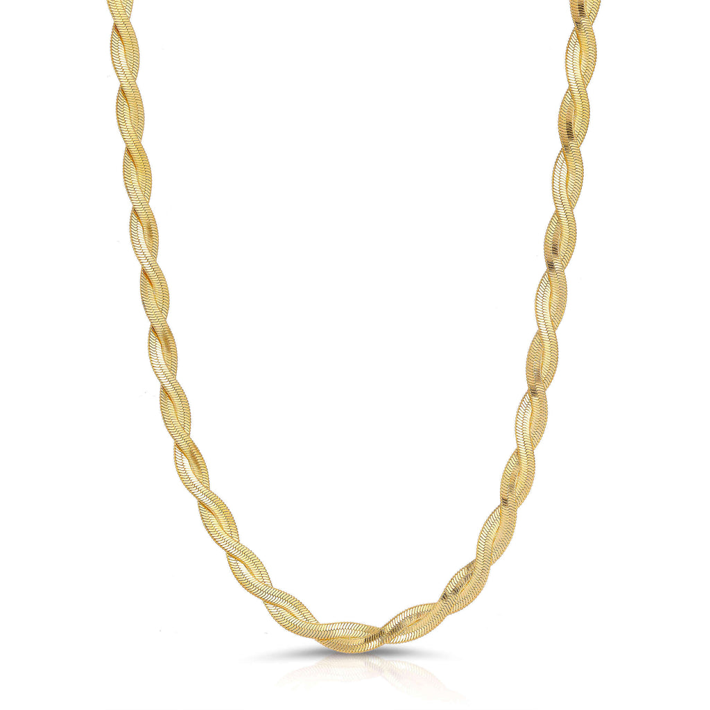 18K Gold Woven Goddess Necklace - Liv Oliver