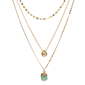 18K Gold Multi Layer Necklace