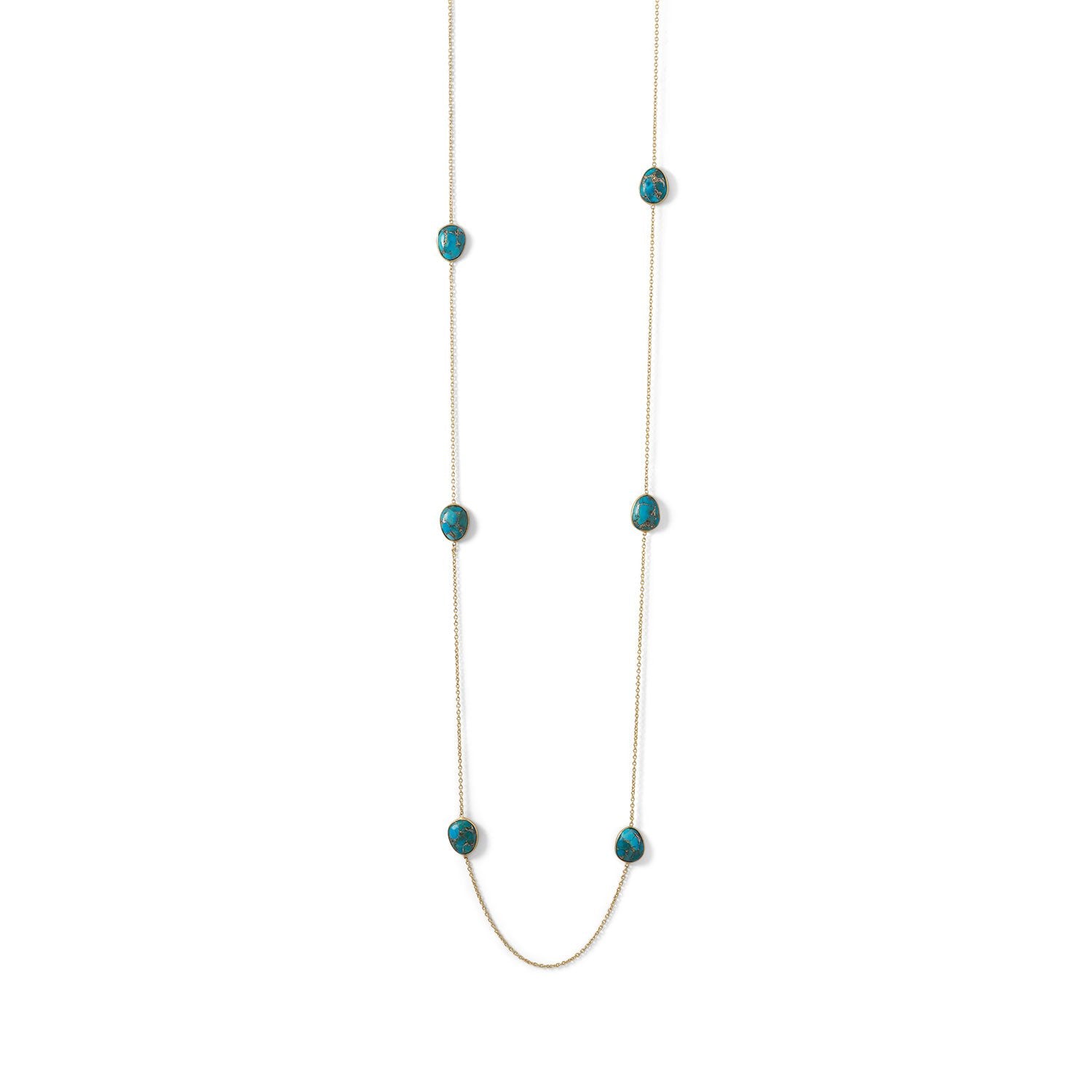 18k Gold Turquoise Necklace