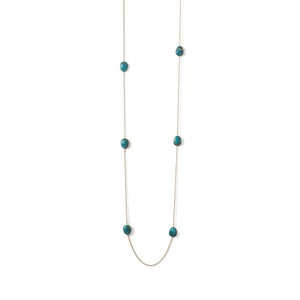 18k Gold Turquoise Necklace