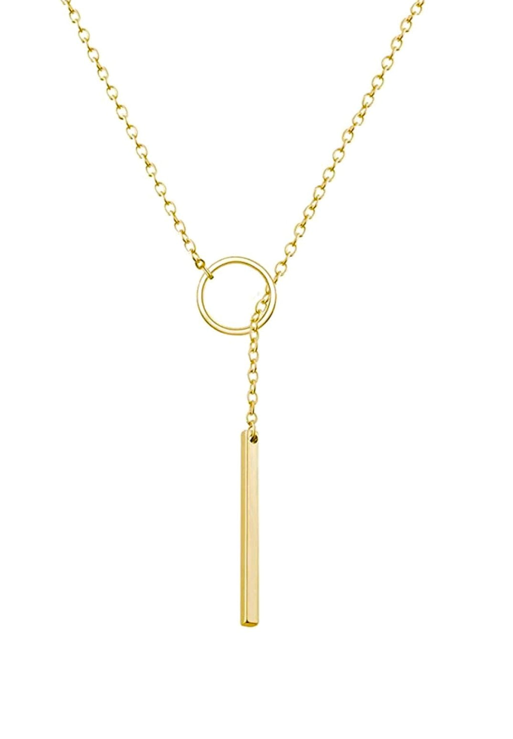 18K Gold Lariat Necklace - Liv Oliver