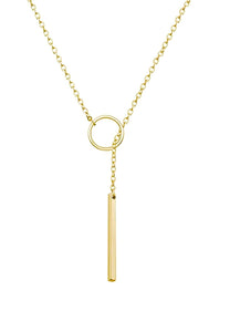 18K Gold Lariat Necklace
