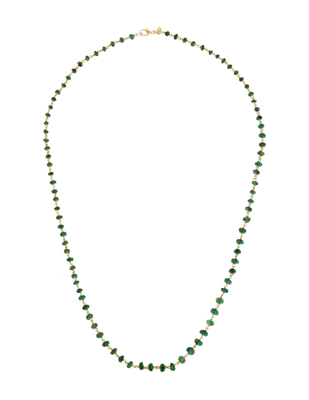 18k Gold Plated Emerald Necklace - Liv Oliver