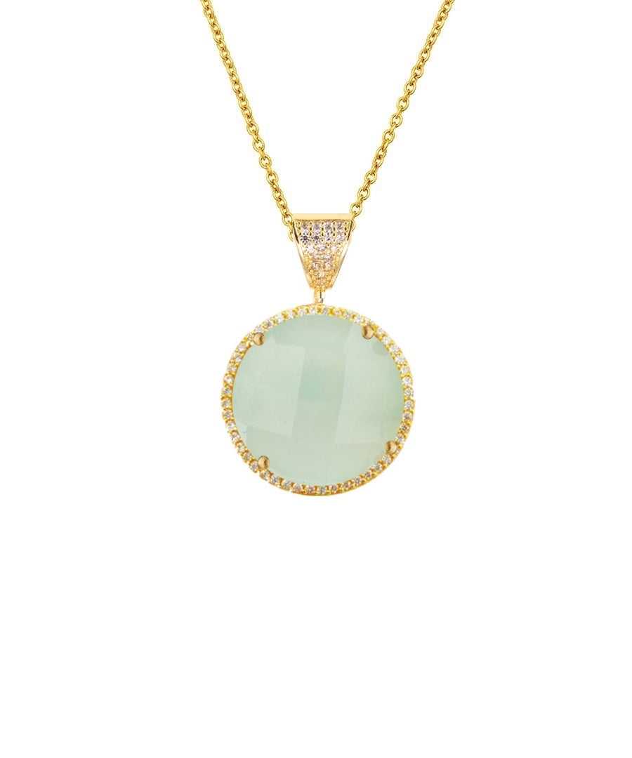 Green discount chalcedony necklace