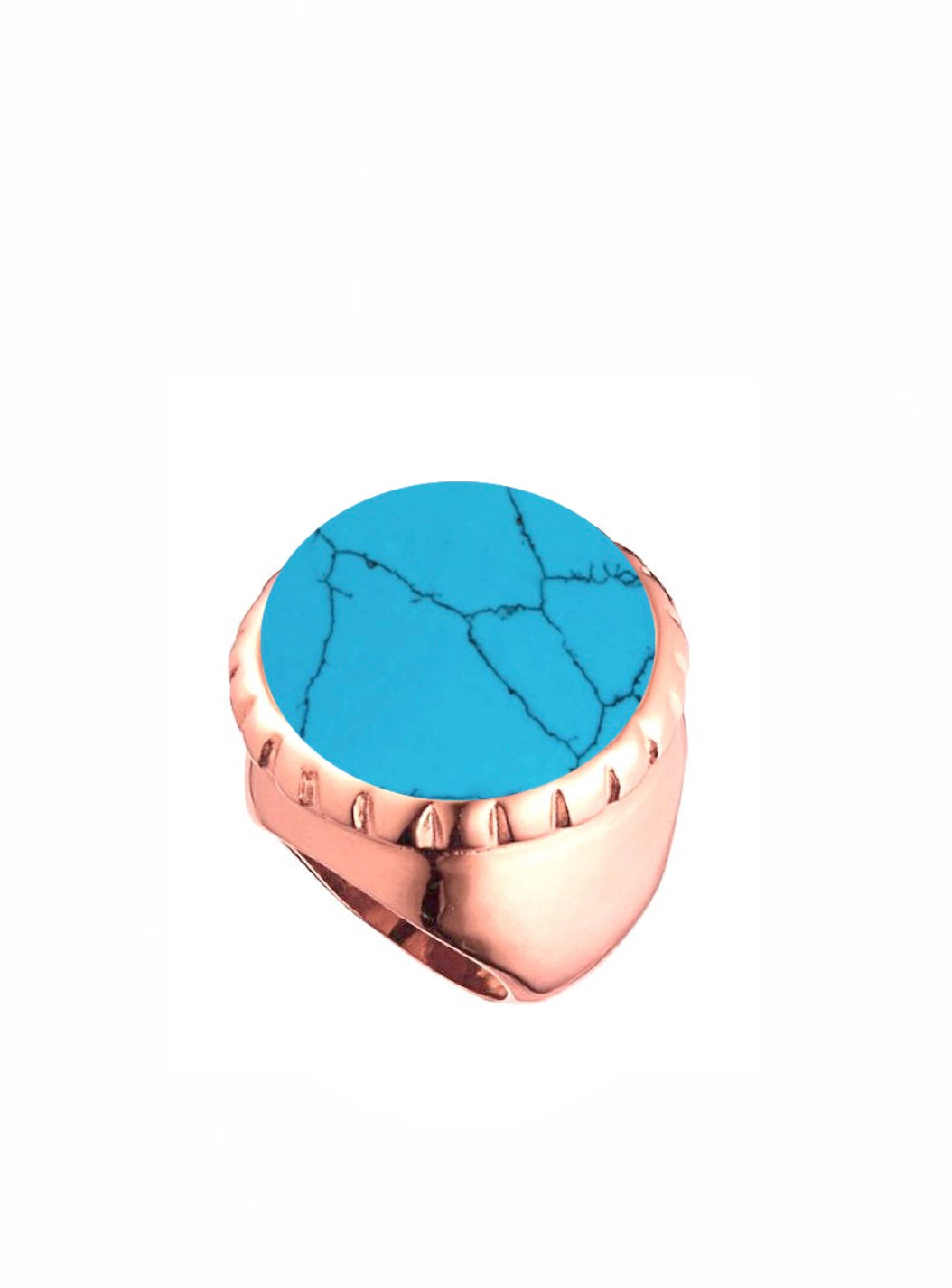 18k rose gold Turquoise Statement Ring