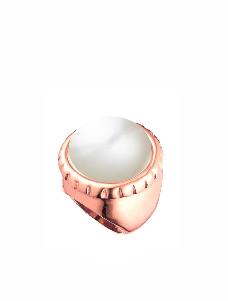 18k Rose Gold Pearl Statement Ring